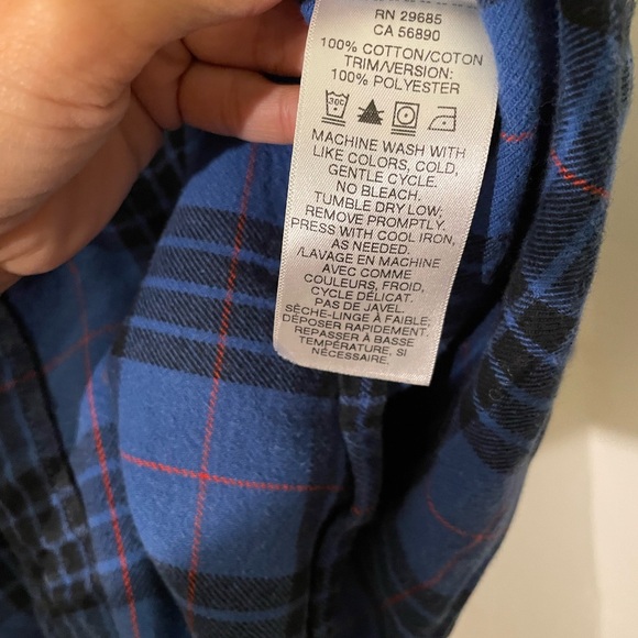 Pendleton Men’s Hawthorne Flannel Button down shirt. XL. EUC. Blue Tartan. - Picture 6 of 7